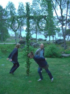 Dancing around the Midsummer Pole in Sweden. Copyright SeatofourPants.com