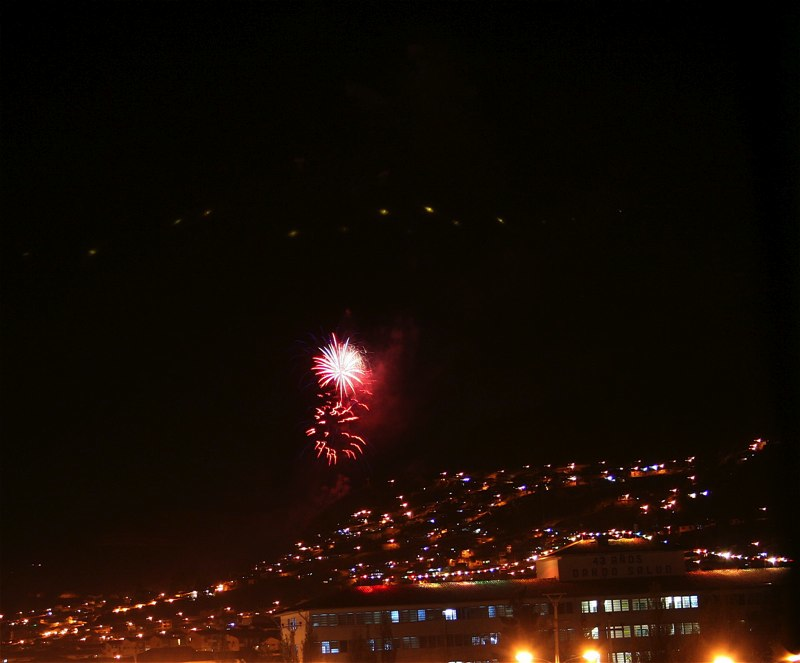 Fireworks over Cuzco. Copyright CareerBreakSecrets.com