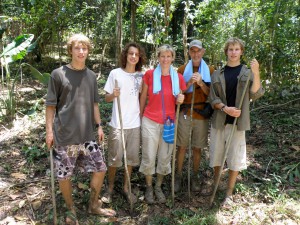 The Cooneys, Morgan, Harrison, Catrell, Mike, and Zach, in Guatemala. Copyright ConneyWorldAdventure.com