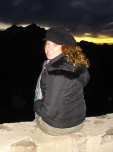 Lisa catching the sunrise on Mount Sinai. Copyright LLWorldTour.com