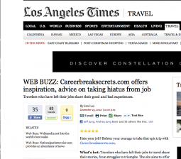 LA Times Travel Web Buzz Column